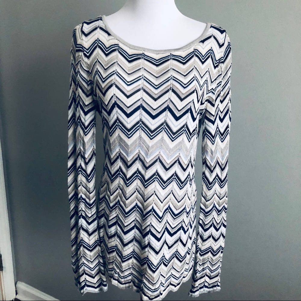 WHBM tunic striped tunic sweater